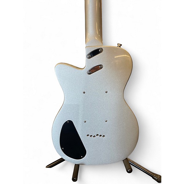 Used Silvertone 1303/U2 Silver Burst Solid Body Electric Guitar