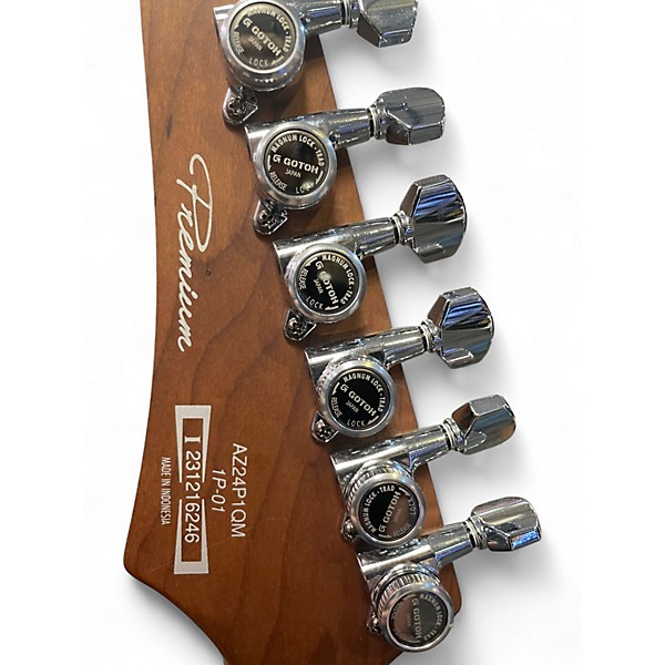 Used Ibanez AZ24P1QM AQUA BURST Solid Body Electric Guitar