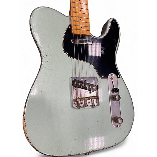 Used Shabot Lion Firemist Silver Over 3 Tone Sunburst Solid Body Electric Guitar