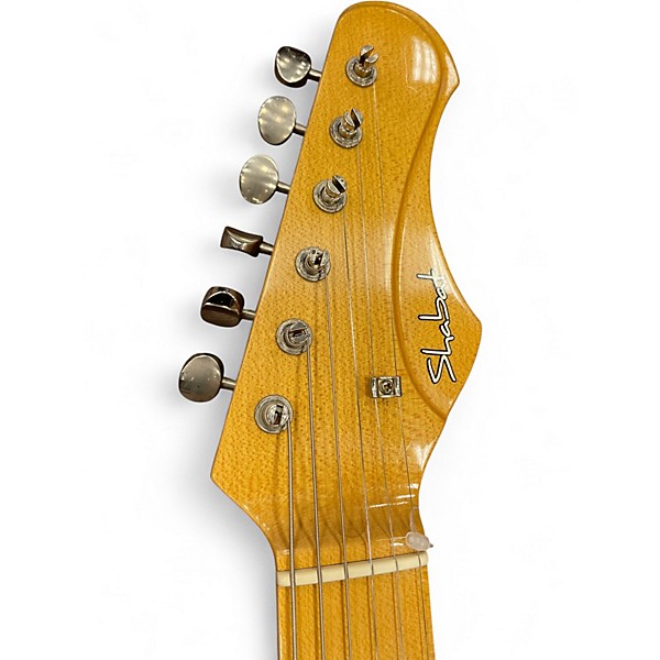 Used Shabot Lion Firemist Silver Over 3 Tone Sunburst Solid Body Electric Guitar