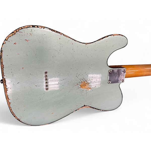 Used Shabot Lion Firemist Silver Over 3 Tone Sunburst Solid Body Electric Guitar