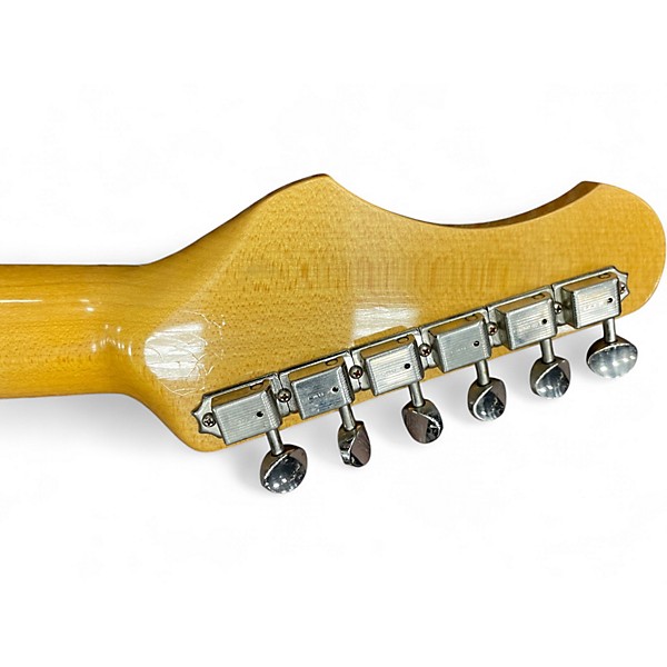 Used Shabot Lion Firemist Silver Over 3 Tone Sunburst Solid Body Electric Guitar