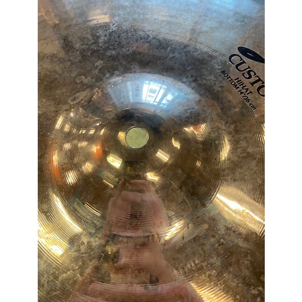 Used Zildjian 14in A Custom Hi Hat Pair Cymbal