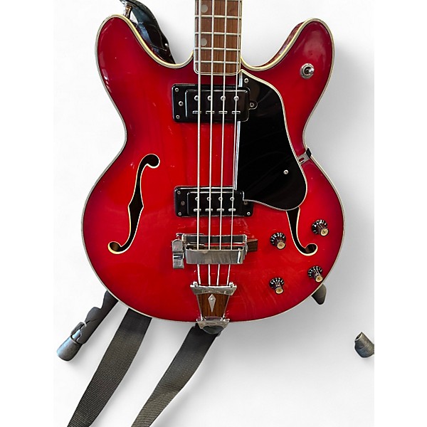 Vintage 1970s Epiphone 5120 Red Electric Bass Guitar