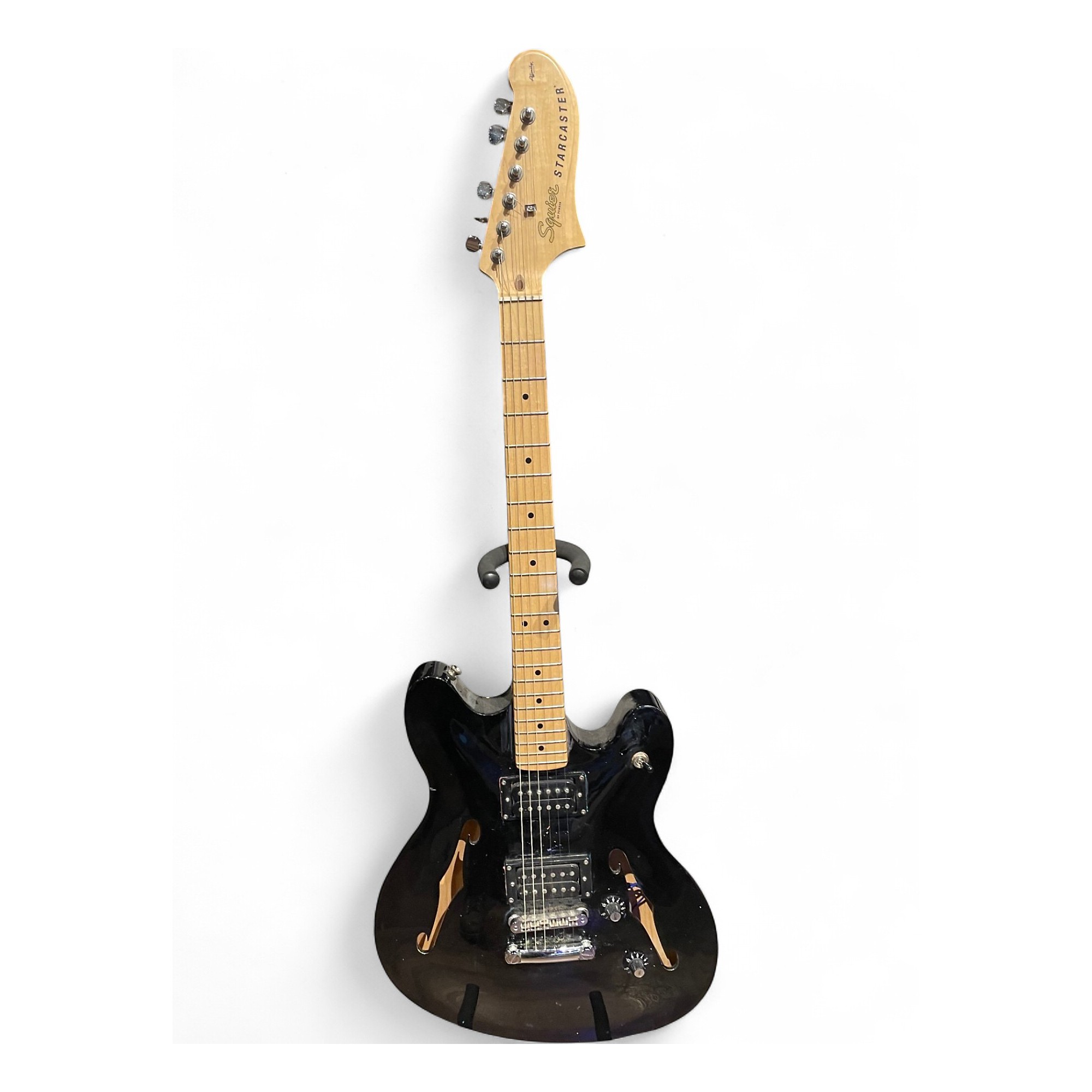 Used Squier Affinity Series Starcaster Black Hollow Body Electric