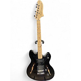 Used Squier Affinity Series Starcaster Black Hollow Body Electric Guitar