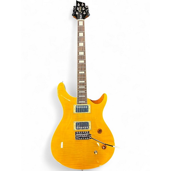 Used Harley Benton FFSP Yellow Top Flame Solid Body Electric Guitar