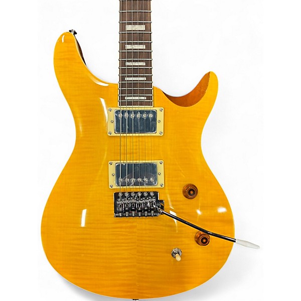 Used Harley Benton FFSP Yellow Top Flame Solid Body Electric Guitar