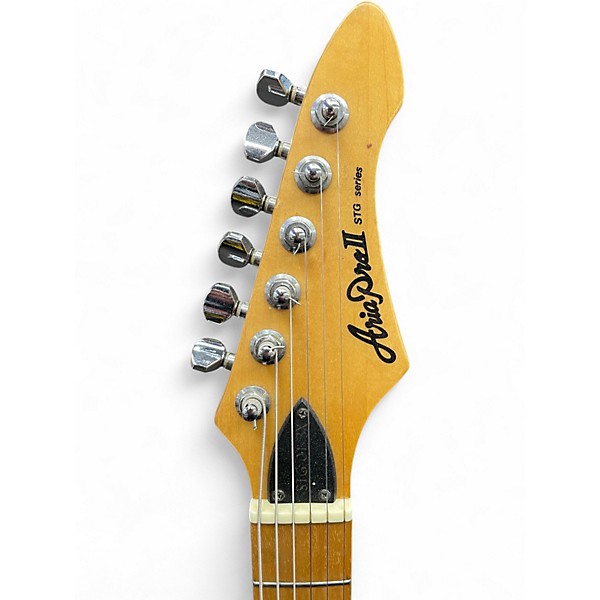 Used Aria Pro Ii STG-01 3x Black Solid Body Electric Guitar