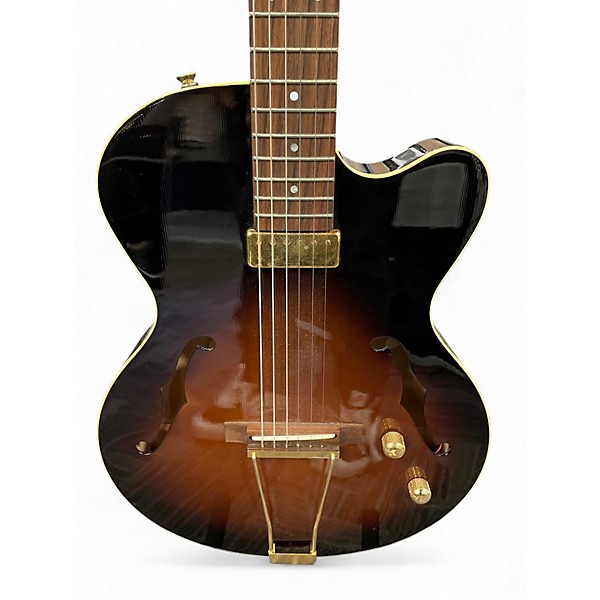 Vintage 1995 Yamaha AEX500 Sunburst Hollow Body Electric Guitar