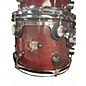 Used DW 6 Piece DRUM WORKSHOP Trans Crimson Red Drum Kit
