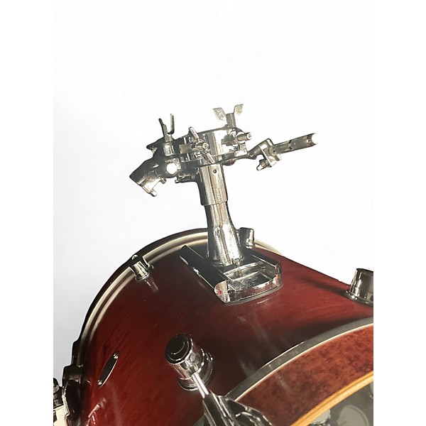 Used DW 6 Piece DRUM WORKSHOP Trans Crimson Red Drum Kit