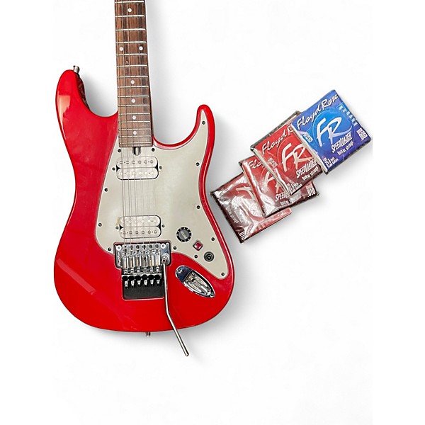 Used Floyd Rose Discovery Series Red Solid Body Electric Guitar