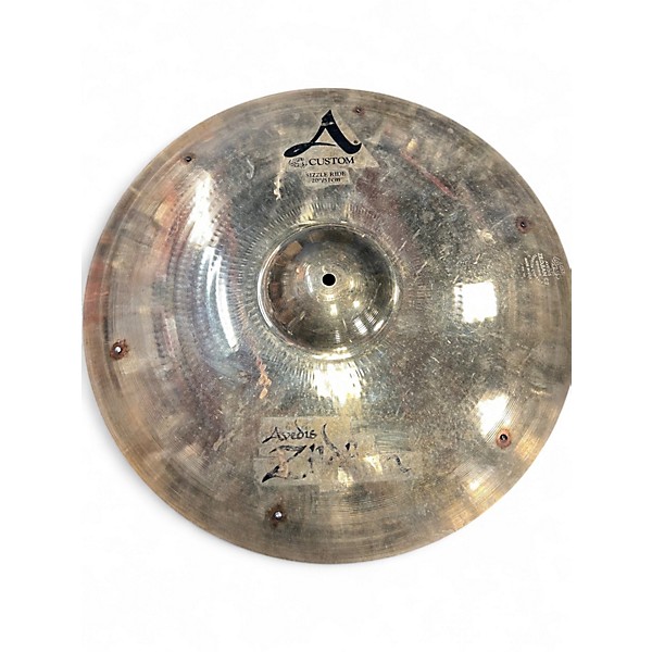 Used Zildjian 20in A Custom Medium Sizzle Ride Cymbal