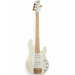 Used Ernie Ball Music Man StingRay 5 HH Ivory White Electric Bass Guitar