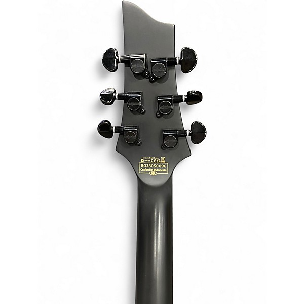 Used Schecter Guitar Research DAMIEN 6 FR Black Solid Body Electric Guitar