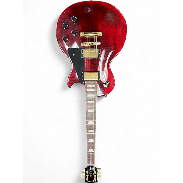 Used 2006 Gibson Les Paul Studio Premium Plus AAA Flame wine red Solid Body Electric Guitar