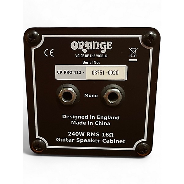 Used Orange Amplifiers cr412 Guitar Cabinet