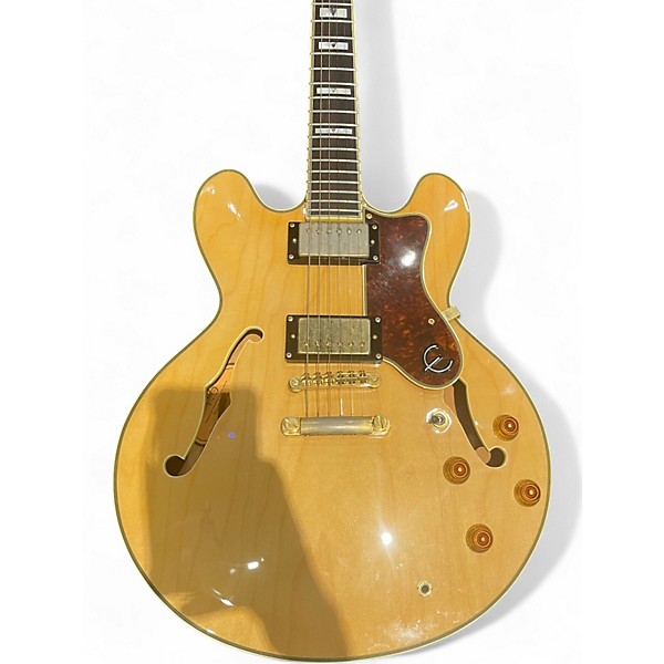 Used Epiphone Sheraton Natural Hollow Body Electric Guitar