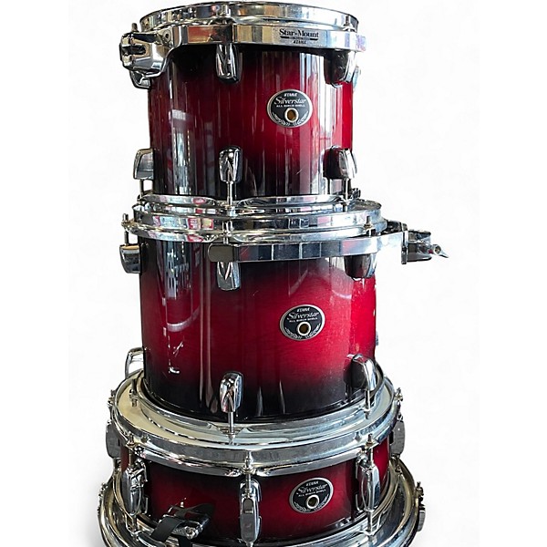 Used TAMA 5 Piece Silverstar Transparent Red Burst Drum Kit