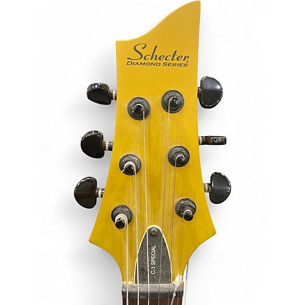 Used Schecter Guitar Research C1 Special GOLD Solid Body Electric Guitar