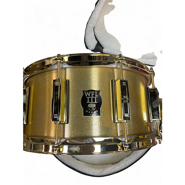 Used WFLIII Drums 6.5X14 Brass Snare Brass Drum