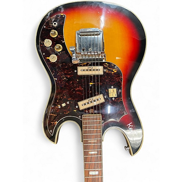 Vintage 1968 Kent 745 Electric 12 String Sunburst Solid Body Electric Guitar