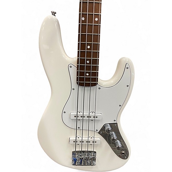 Used Bite J Bite White Electric Bass Guitar