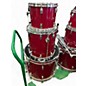 Used Remo 7 Piece Quadura Acousticon SE Cherry Red Drum Kit