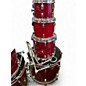 Used Remo 7 Piece Quadura Acousticon SE Cherry Red Drum Kit
