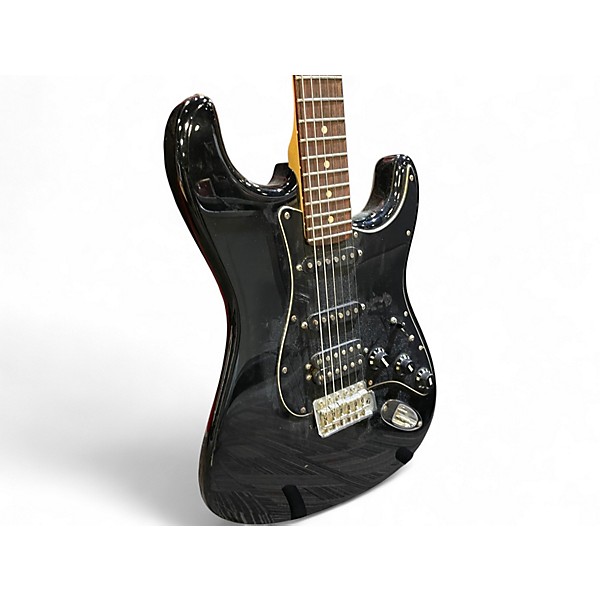 Used 2010 Fender Standard Stratocaster HSS Black Solid Body Electric Guitar