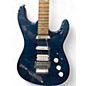 Used Nicholas DOUBLECUT ONE PICE MAPLE Trans Blue Solid Body Electric Guitar