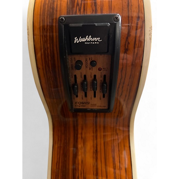Used Washburn EA9Z Natural Acoustic Electric Guitar