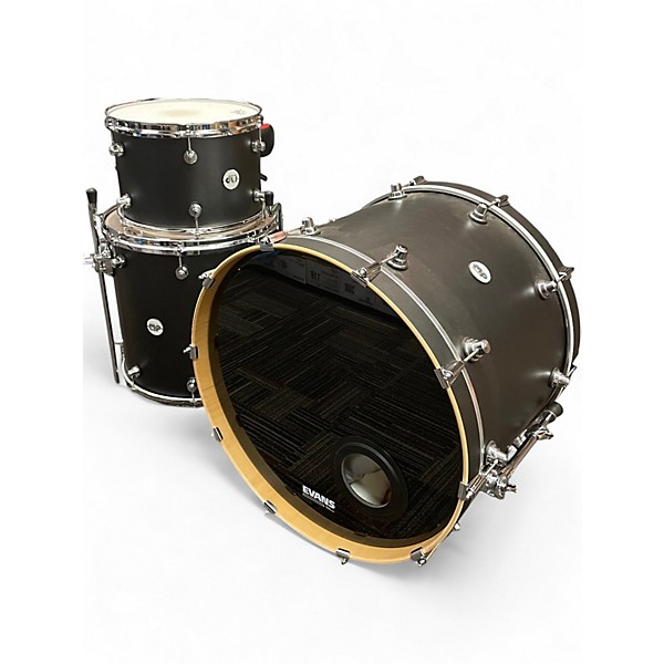 Used DW 3 Piece Design Series Satin Black Drum Kit