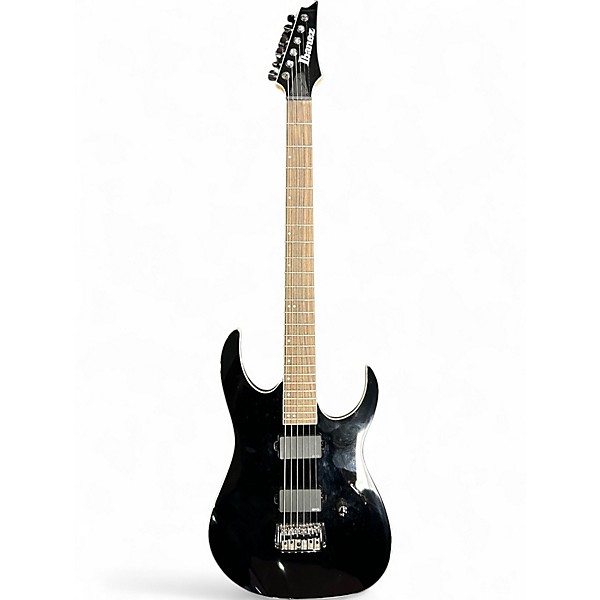 Used Ibanez RGIB21 Iron Label Baritone Black Solid Body Electric Guitar