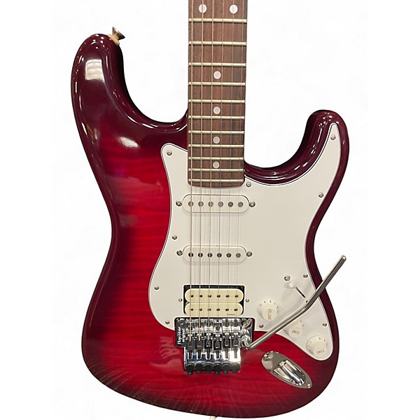 Used Fender Select Stratocaster Crimson Red Trans Solid Body Electric Guitar