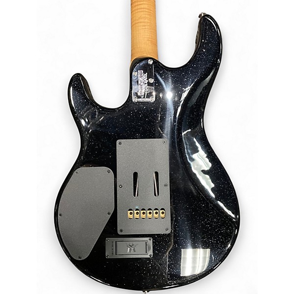Used Ernie Ball Music Man Luke 4 Black Sparkle Solid Body Electric Guitar