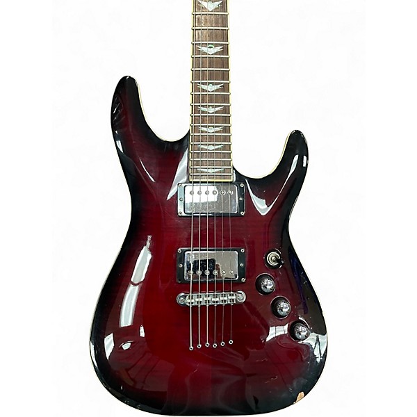 Used Schecter Guitar Research C1 Plus Trans Red Solid Body Electric Guitar