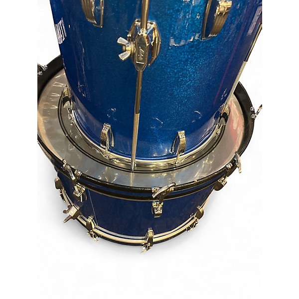 Used Ludwig 3 Piece Classic Maple Blue Drum Kit