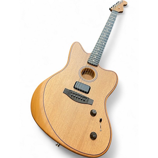 Used Fender ACOUSTASONIC JAZZMASTER Natural Solid Body Electric Guitar