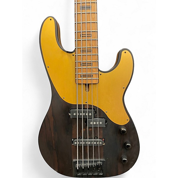 Used Schecter Guitar Research Model T 5 EXOTIC Natural Electric Bass Guitar
