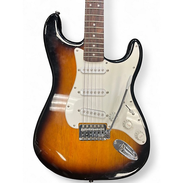 Used Squier Standard Stratocaster 2 Tone Sunburst Solid Body Electric Guitar