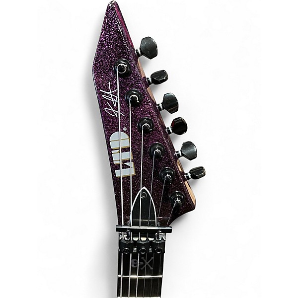 Used ESP LTD KH602 Kirk Hammett Purple Sparkle Purple Solid Body Electric Guitar