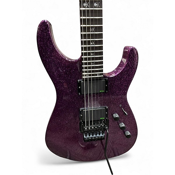Used ESP LTD KH602 Kirk Hammett Purple Sparkle Purple Solid Body Electric Guitar