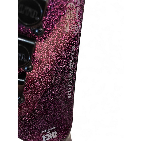 Used ESP LTD KH602 Kirk Hammett Purple Sparkle Purple Solid Body Electric Guitar