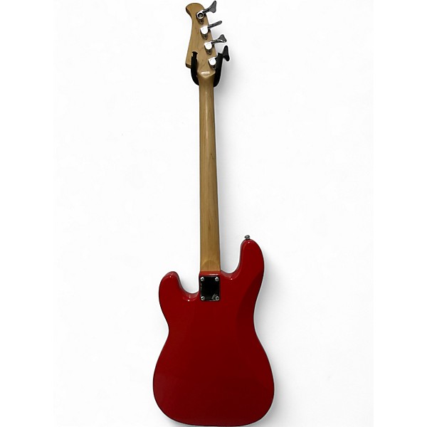 Used Samick SILVERTONE BASS RED Electric Bass Guitar
