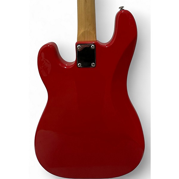 Used Samick SILVERTONE BASS RED Electric Bass Guitar