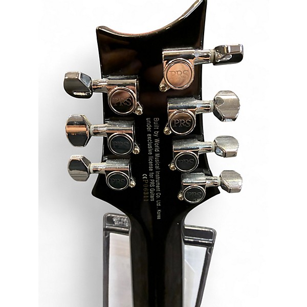 Used PRS se custom 24 7 Black Solid Body Electric Guitar