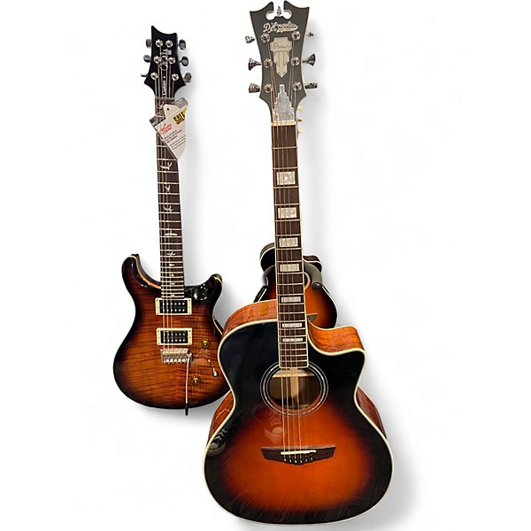 Used D'Angelico Premier Series Gramercy CS Cutaway Orchestra Vintage Sunburst Acoustic Electric Guitar