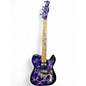 Used 2013 Crook Custom Telecaster Purple Paisley Solid Body Electric Guitar thumbnail